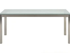 Best Sale Beliani 6-Istuttava Ulkoruokailuryhma Lasitaso Tekstiilituolit Beige Grosseto