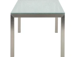 Best Sale Beliani 6-Istuttava Ulkoruokailuryhma Lasitaso Tekstiilituolit Beige Grosseto