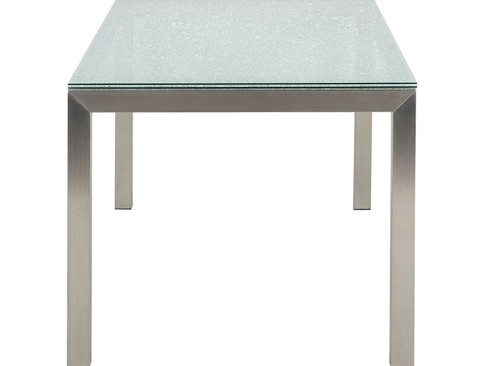 Best Sale Beliani 6-Istuttava Ulkoruokailuryhma Lasitaso Tekstiilituolit Beige Grosseto