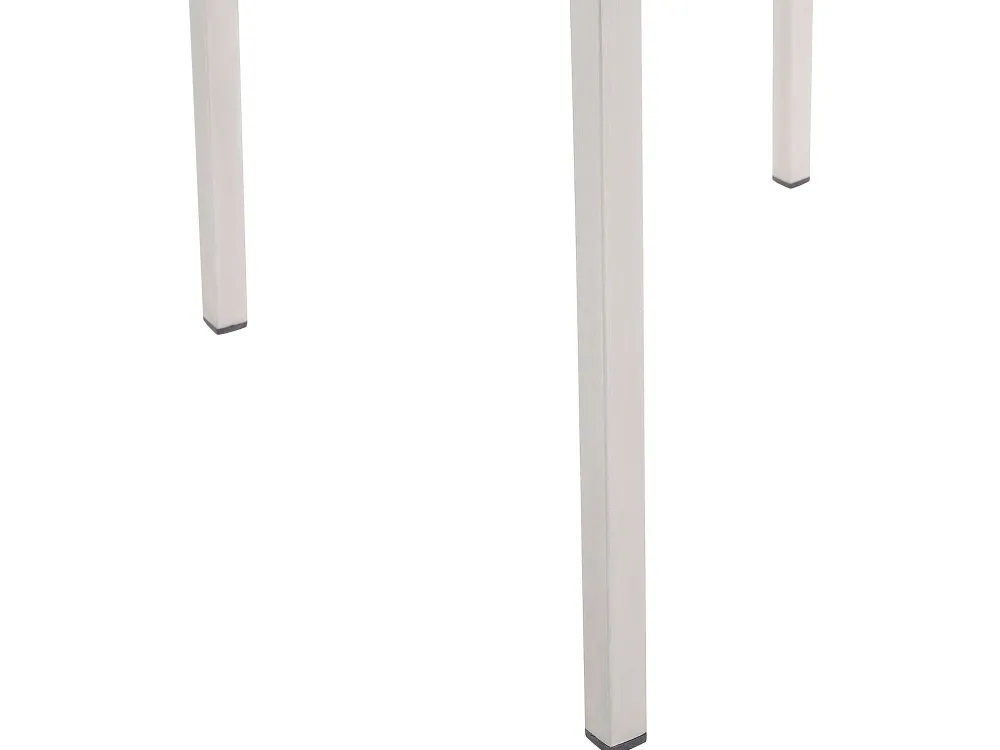 Clearance Beliani 6-Istuttava Ulkoruokailuryhma Poltettu Graniittitaso Tekstiilituolit Harmaa Grosseto