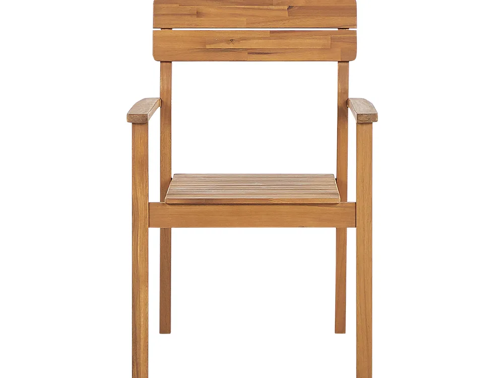 Flash Sale Beliani 4-Istuttava Ulkoruokailuryhma Vaalea Akasiapuu Fornelli