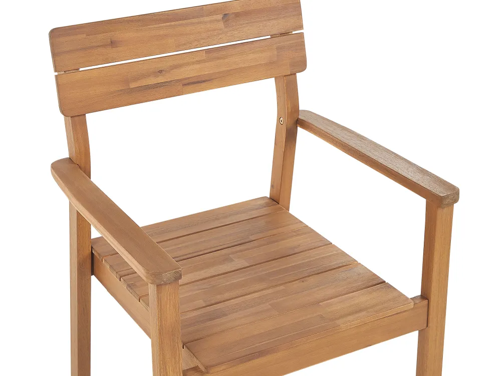 Flash Sale Beliani 4-Istuttava Ulkoruokailuryhma Vaalea Akasiapuu Fornelli