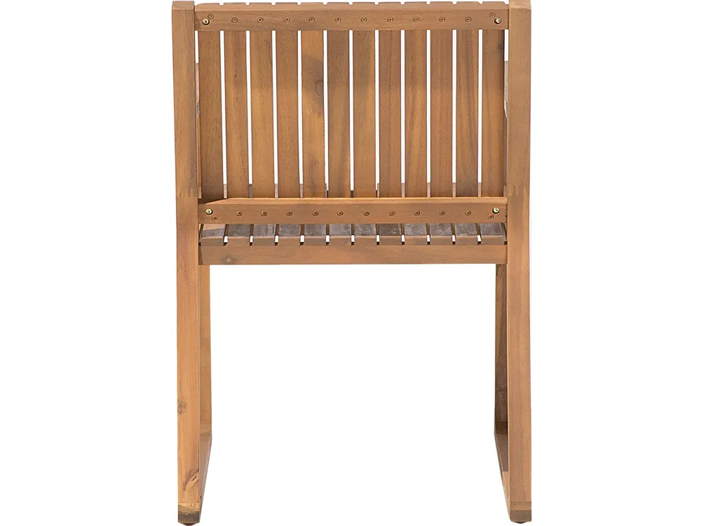 Outlet Beliani 8-Istuttava Ulkoruokailuryhma Akaasia Vaalea Puu Sassari