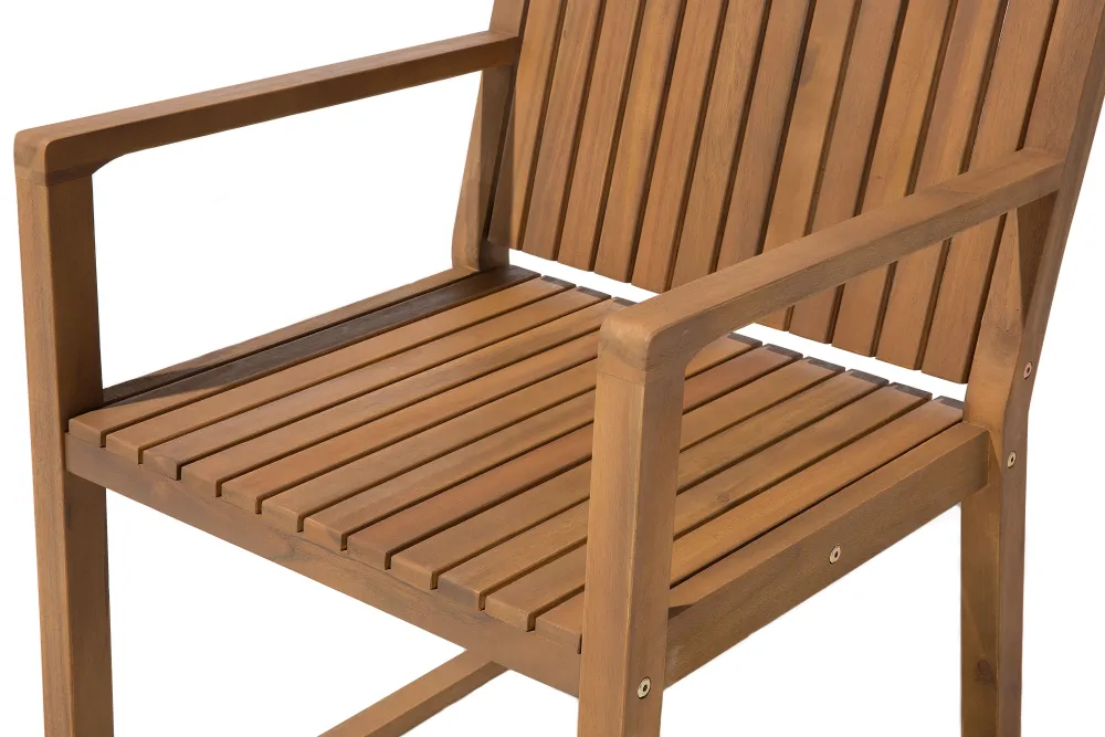 Outlet Beliani 8-Istuttava Ulkoruokailuryhma Akaasia Vaalea Puu Sassari