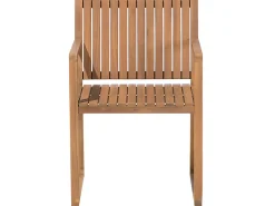 Ulkokalusteet<Beliani 8-Istuttava Ulkoruokailuryhma Akaasia Vaalea Puu/Sininen Sassari