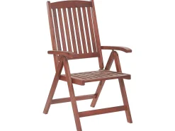 Ulkokalusteet<Beliani 6-Istuttava Ulkoruokailuryhma Aurinkovarjolla Tumma Akasiapuu Toscana