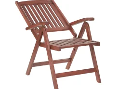 Ulkokalusteet<Beliani 6-Istuttava Ulkoruokailuryhma Aurinkovarjolla Tumma Akasiapuu Toscana