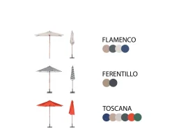 Ulkokalusteet<Beliani 6-Istuttava Ulkoruokailuryhma Aurinkovarjolla Tumma Akasiapuu Toscana