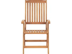 Fashion Beliani 6-Istuttava Ulkoruokailuryhma Aurinkovarjolla Vaalea Akasiapuu Java