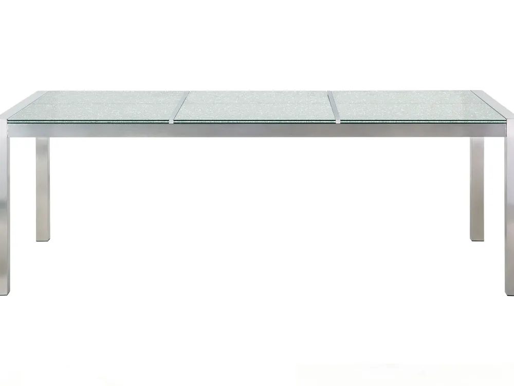 Cheap Beliani 6-Istuttava Ulkoruokailuryhma 3-Osainen Lasitaso Tekstiilituolit Musta Grosseto