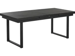 Discount Beliani 8-Istuttava Ulkoruokailuryhma Alumiini Musta/Harmaa Valcanetto/Busseto