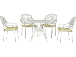 Ulkokalusteet<Beliani 4-Istuttava Ulkoruokailuryhma Alumiini Valkoinen Ancona