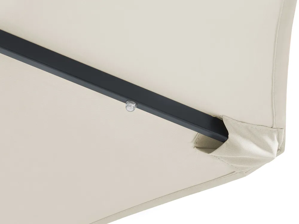 Ulkokalusteet<Beliani 4-Istuttava Ulkoruokailuryhma Aurinkovarjolla Alumiini Tummanruskea Salento