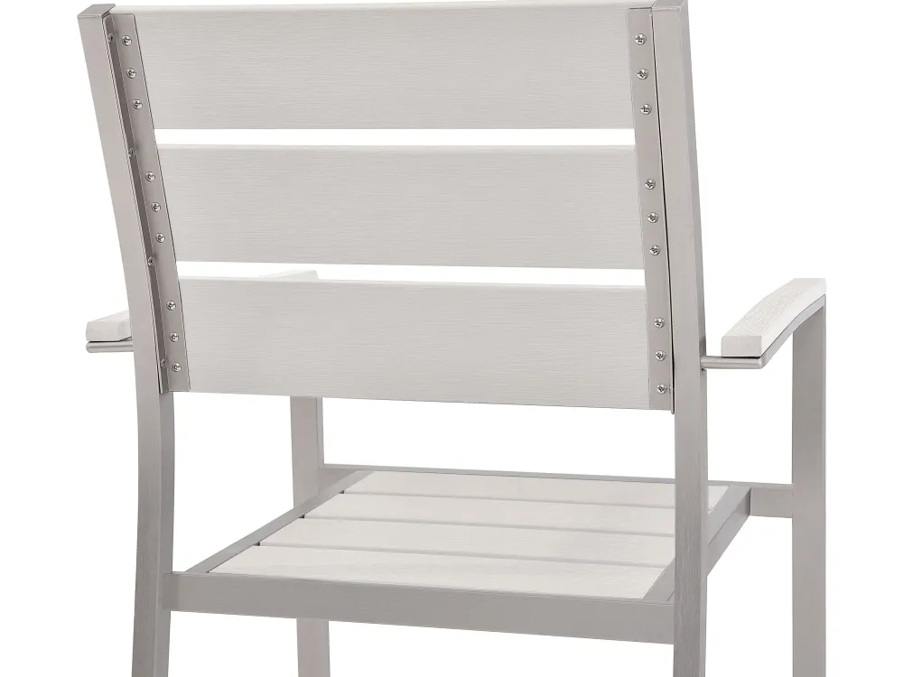 Ulkokalusteet<Beliani 6-Istuttava Ulkoruokailuryhma Alumiini Valkoinen Vernio