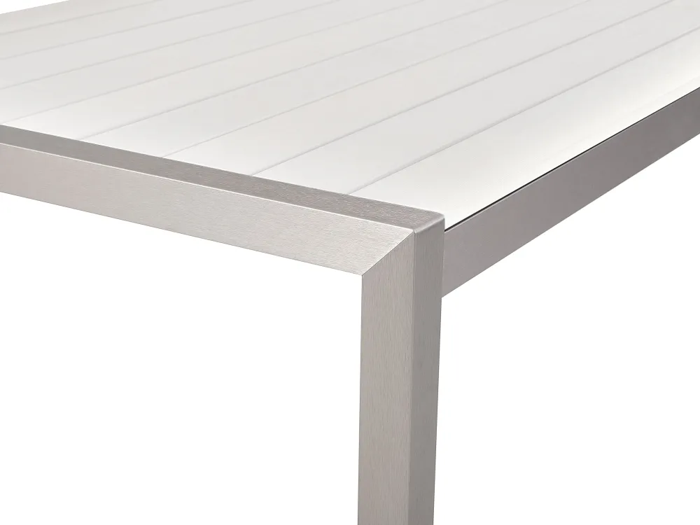 Ulkokalusteet<Beliani 6-Istuttava Ulkoruokailuryhma Alumiini Valkoinen Vernio