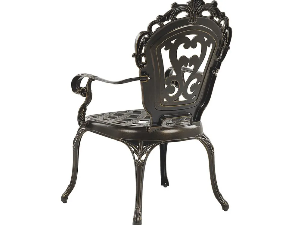 Best Beliani 4-Istuttava Ulkoruokailuryhma Aurinkovarjolla Alumiini Ruskea Sapri