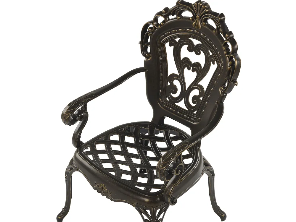 Best Beliani 4-Istuttava Ulkoruokailuryhma Aurinkovarjolla Alumiini Ruskea Sapri