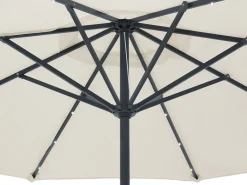 Best Beliani 4-Istuttava Ulkoruokailuryhma Aurinkovarjolla Alumiini Ruskea Sapri