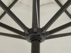 Best Beliani 4-Istuttava Ulkoruokailuryhma Aurinkovarjolla Alumiini Ruskea Sapri