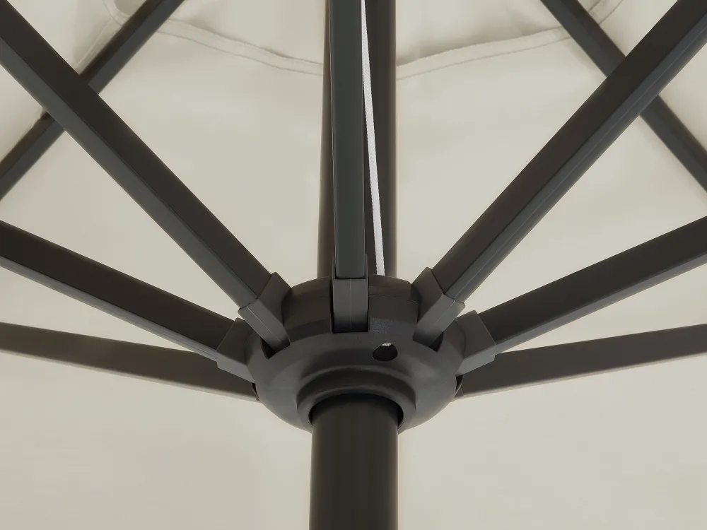 Best Beliani 4-Istuttava Ulkoruokailuryhma Aurinkovarjolla Alumiini Ruskea Sapri