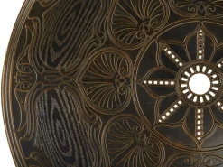 Best Beliani 4-Istuttava Ulkoruokailuryhma Aurinkovarjolla Alumiini Ruskea Sapri