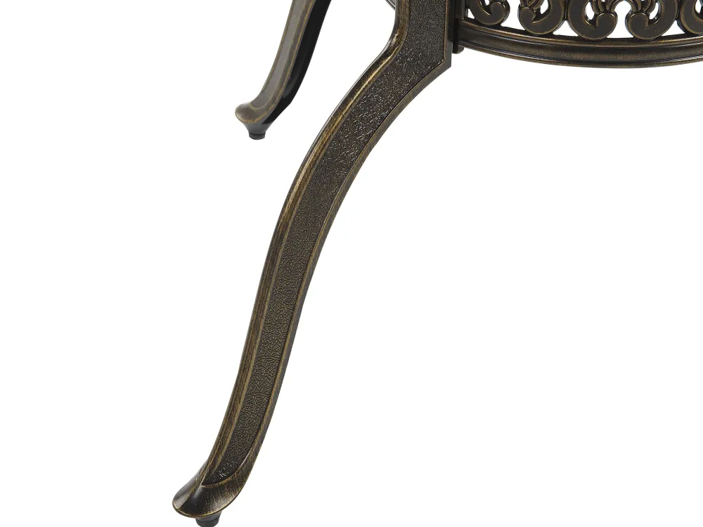 Best Beliani 4-Istuttava Ulkoruokailuryhma Aurinkovarjolla Alumiini Ruskea Sapri