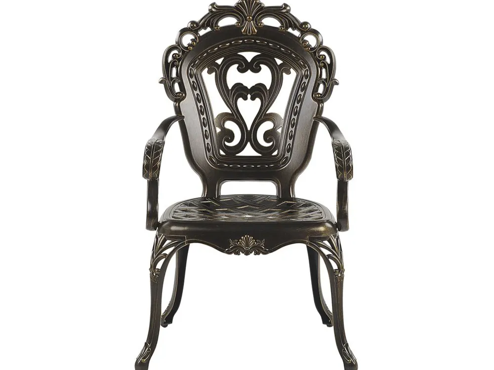 Best Beliani 4-Istuttava Ulkoruokailuryhma Aurinkovarjolla Alumiini Ruskea Sapri