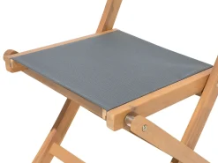 Ulkokalusteet<Beliani 8-Istuttava Ulkoruokailuryhma Ja Aurinkotuolit Akaasia Vaalea Puu Cesana