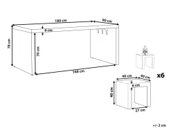 Flash Sale Beliani 6-Istuttava Ulkoruokailuryhma Kuitusementti U-Muoto Harmaa Taranto