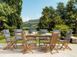 Best Beliani 8-Istuttava Ulkoruokailuryhma Akasiapuu Harmaa Maui