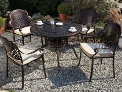 Clearance Beliani 4-Istuttava Ulkoruokailuryhma Alumiini Grilli Tummanruskea Manfria