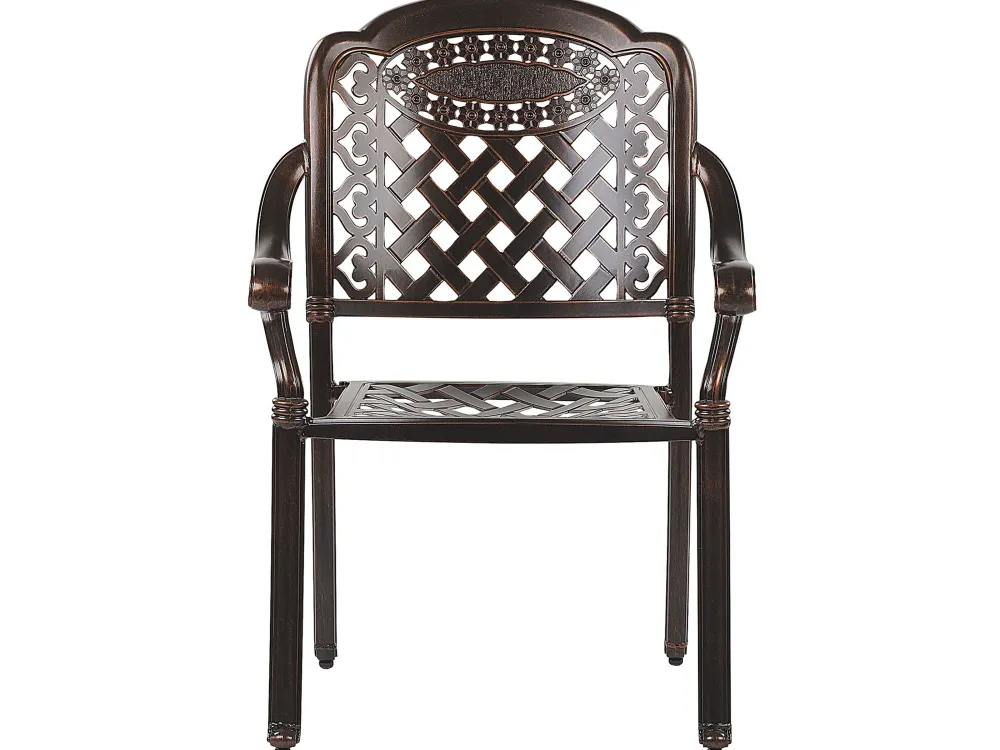 Clearance Beliani 4-Istuttava Ulkoruokailuryhma Alumiini Grilli Tummanruskea Manfria