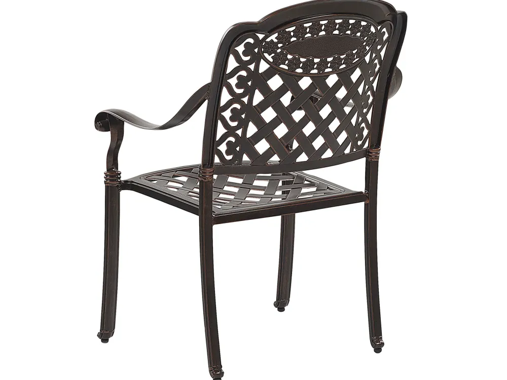 Clearance Beliani 4-Istuttava Ulkoruokailuryhma Alumiini Grilli Tummanruskea Manfria