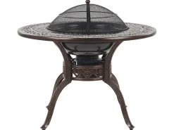 Clearance Beliani 4-Istuttava Ulkoruokailuryhma Alumiini Grilli Tummanruskea Manfria