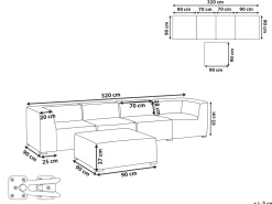 Store Beliani 4-Istuttava Ulkosohva Ja Rahi Kangas Beige Arezzo