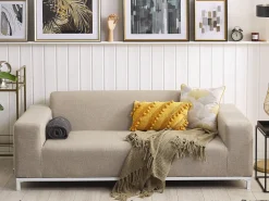 Ulkokalusteet<Beliani 3-Istuttava Ulkosohva Kangas Beige/Valkoinen Rovigo