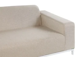 Ulkokalusteet<Beliani 3-Istuttava Ulkosohva Kangas Beige/Valkoinen Rovigo
