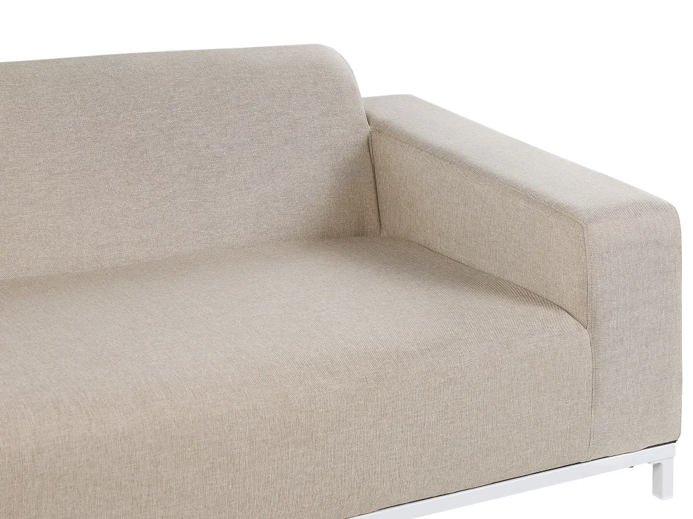Ulkokalusteet<Beliani 3-Istuttava Ulkosohva Kangas Beige/Valkoinen Rovigo