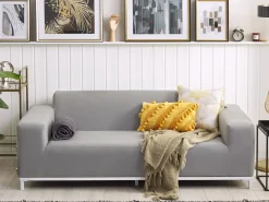 Ulkokalusteet<Beliani 3-Istuttava Ulkosohva Kangas Vaaleanharmaa/Valkoinen Rovigo