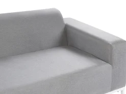 Ulkokalusteet<Beliani 3-Istuttava Ulkosohva Kangas Vaaleanharmaa/Valkoinen Rovigo