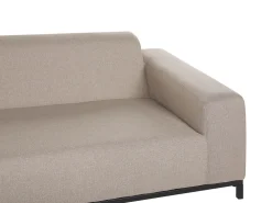 Ulkokalusteet<Beliani 3-Istuttava Ulkosohva Kangas Beige/Musta Rovigo