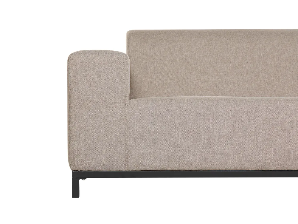 Ulkokalusteet<Beliani 3-Istuttava Ulkosohva Kangas Beige/Musta Rovigo