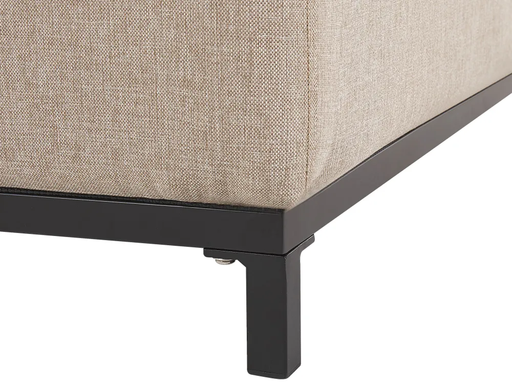 Ulkokalusteet<Beliani 3-Istuttava Ulkosohva Kangas Beige/Musta Rovigo