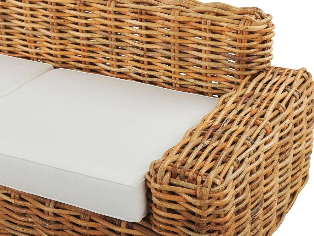 Fashion Beliani 3-Istuttava Ulkosohva Rottinkinen Ruskea Forli