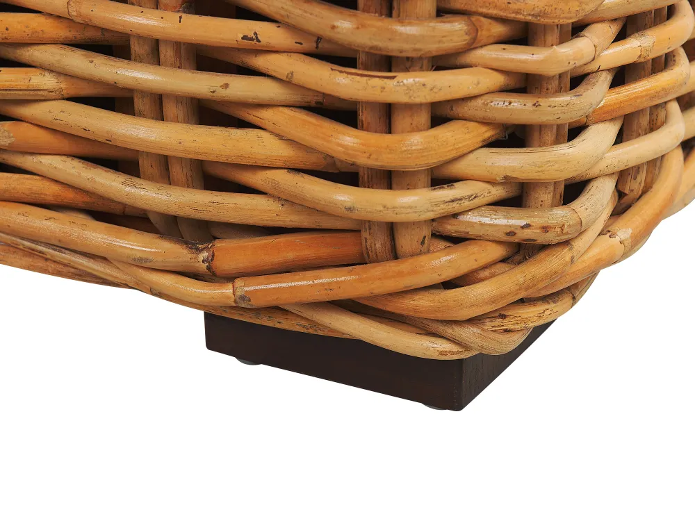 Fashion Beliani 3-Istuttava Ulkosohva Rottinkinen Ruskea Forli