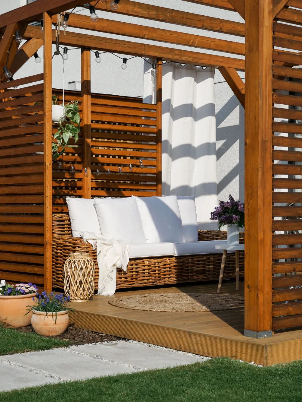 Fashion Beliani 3-Istuttava Ulkosohva Rottinkinen Ruskea Forli