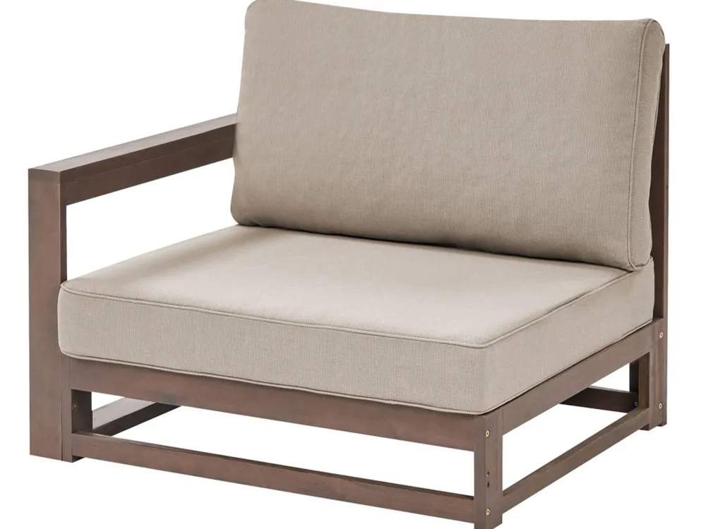 Discount Beliani 2-Istuttava Ulkosohva Sertifioitu Akaasia Tumma Puu Timor Ii