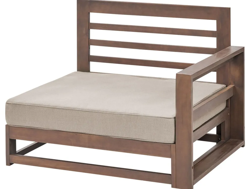 Discount Beliani 2-Istuttava Ulkosohva Sertifioitu Akaasia Tumma Puu Timor Ii