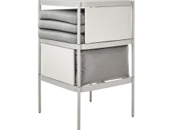 Discount Beliani 2-Istuttava Ulkosohvaryhma Alumiini Vaaleanharmaa Terracina