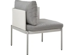 Discount Beliani 2-Istuttava Ulkosohvaryhma Alumiini Vaaleanharmaa Terracina